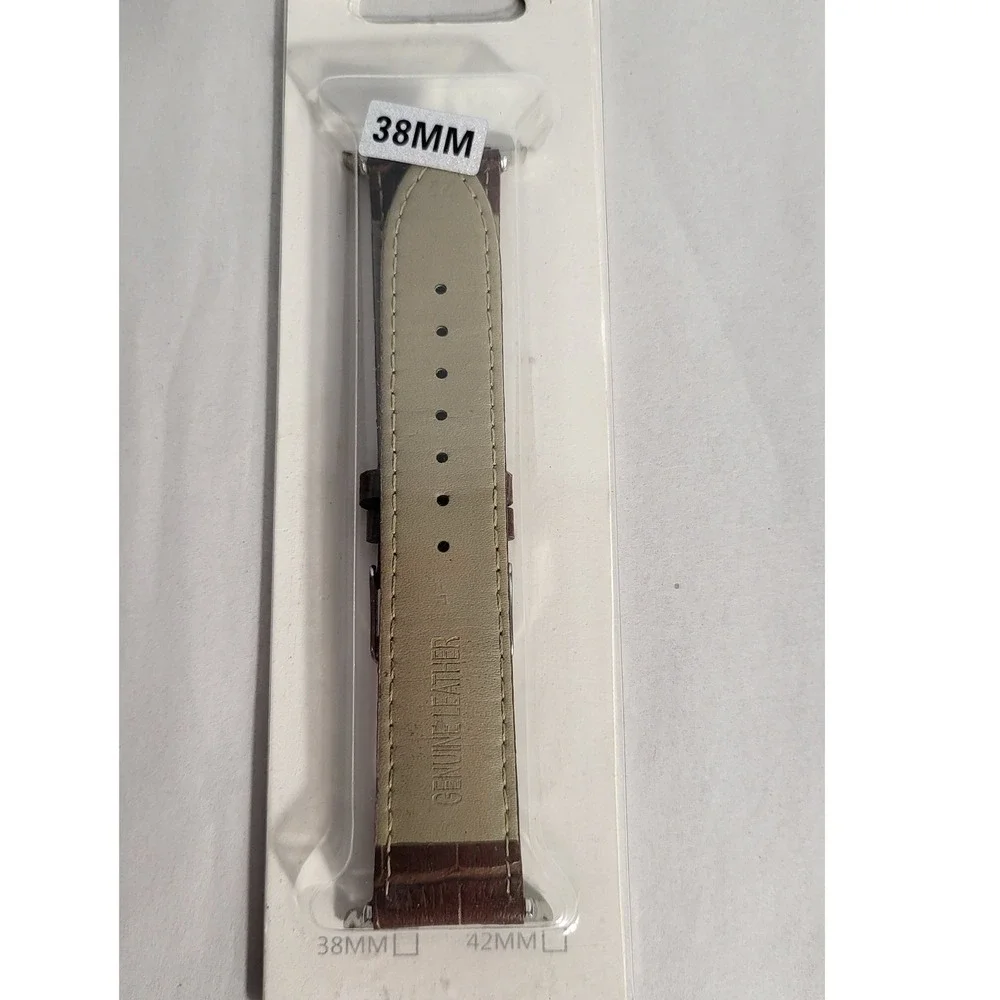 38mm Brown Leather Apple Watch Band Replacement Strap‎